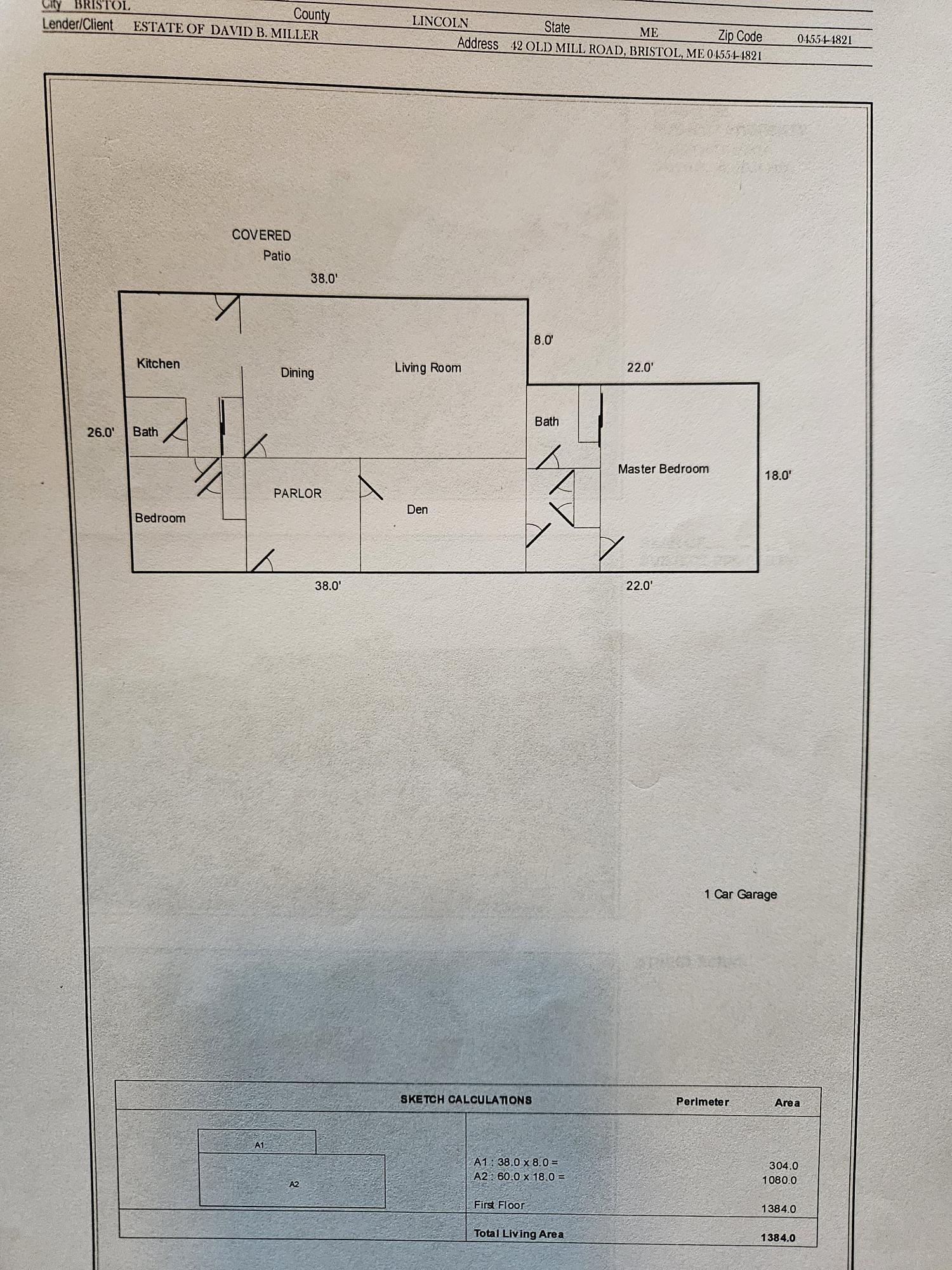 42 Old Mill Road Bristol, ME 04554 - Photo 65 of 65 Floor Plan