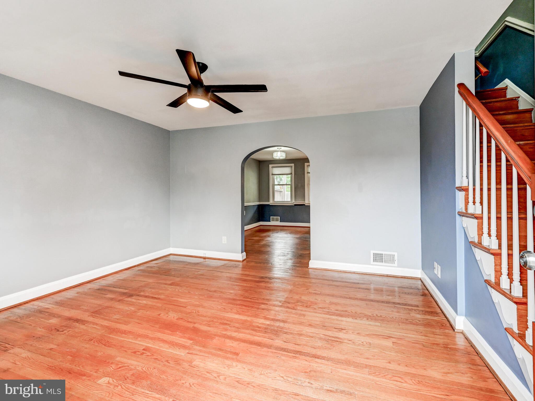 1636 Thetford Road Baltimore, MD 21286 - Photo 5 of 40 a view of empty room with wooden floor and fan