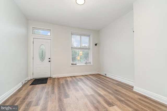 an empty room with window