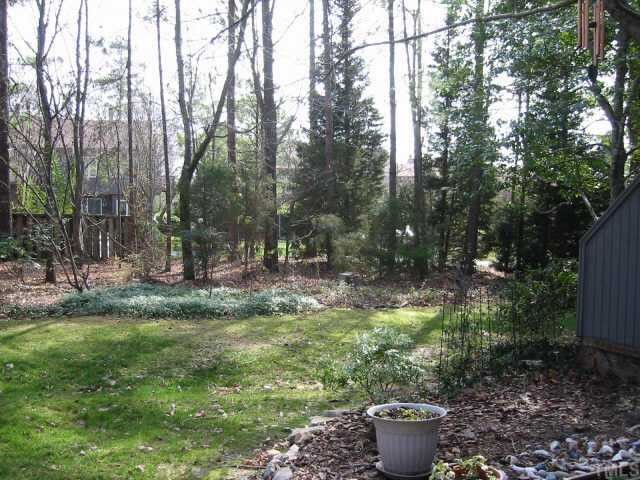 4351 Southwind Drive Raleigh, NC 27613 - Photo 4 of 12 a view of a backyard with fountain plants and trees