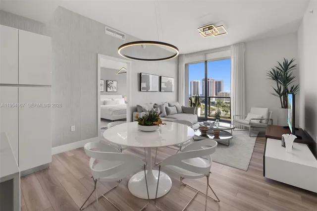 a view of a city from a balcony