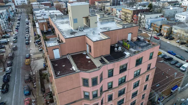 an aerial view of a city
