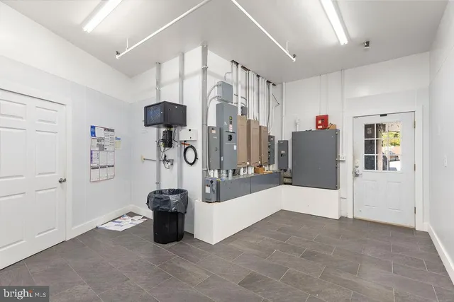 a view of a livingroom with wooden floor