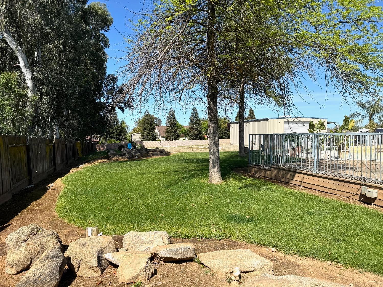 14728 Huntington Road Madera, CA 93636 - Photo 16 of 37 a garden with trees in front of it