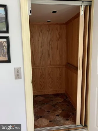 a view of a dry yard with trees