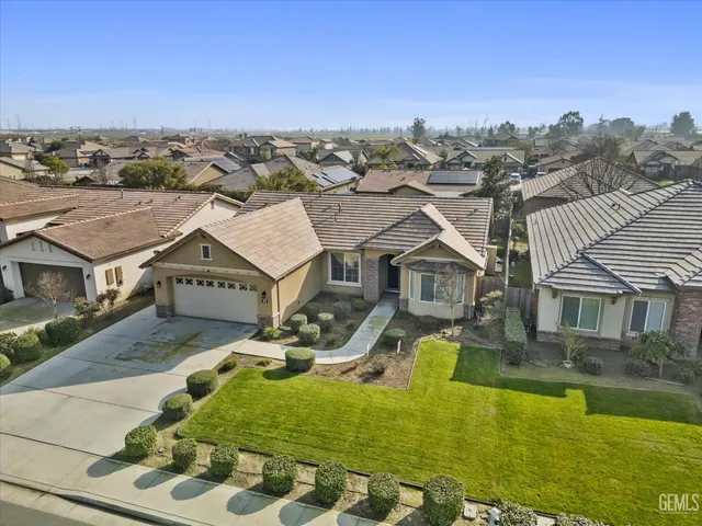 an aerial view of multiple house