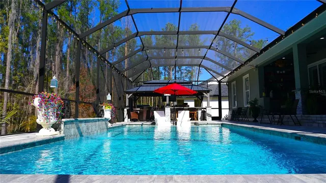 a view of an indoor swimming pool