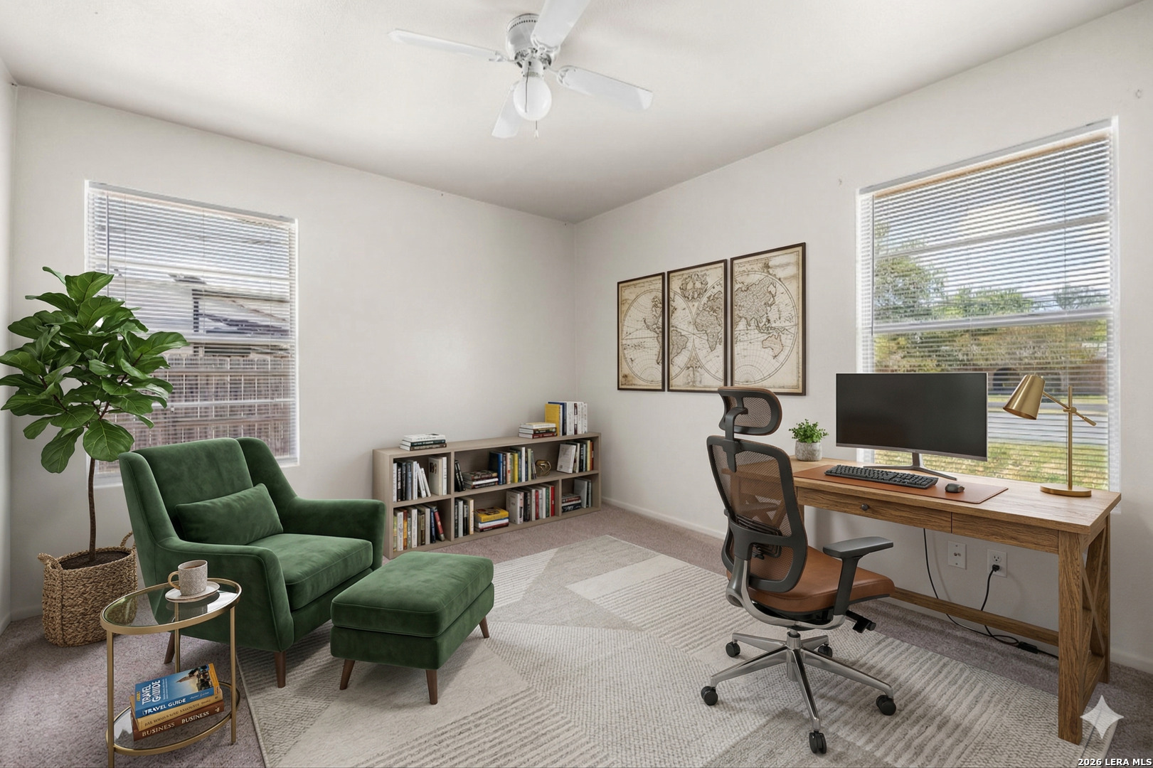 1118 West Goodwin Street Pleasanton, TX 78064 - Photo 8 of 23 a view of a workspace with furniture and a window