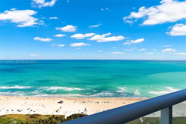 a view of beach and ocean