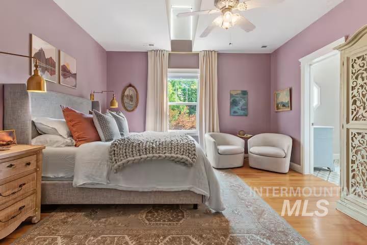 1617 North 5th Street Boise, ID 83702 - Photo 14 of 36 Bedroom featuring wood finished floors and ceiling fan