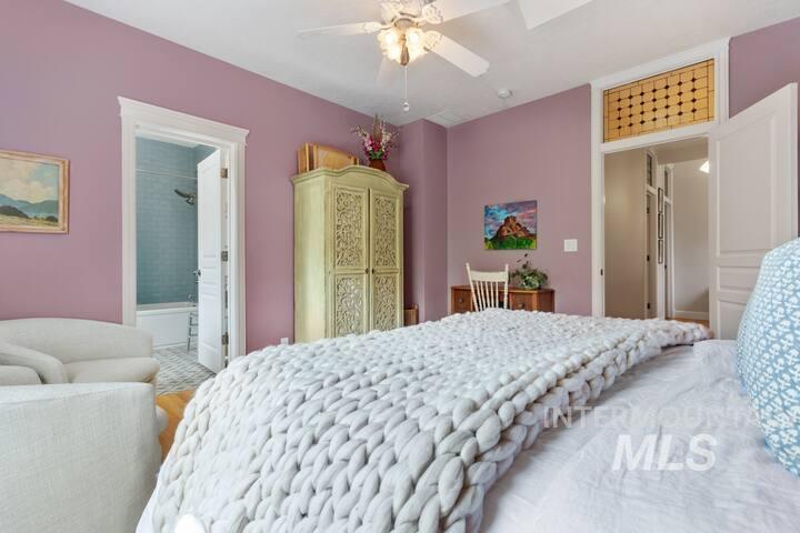 1617 North 5th Street Boise, ID 83702 - Photo 15 of 36 Bedroom featuring a ceiling fan and ensuite bath