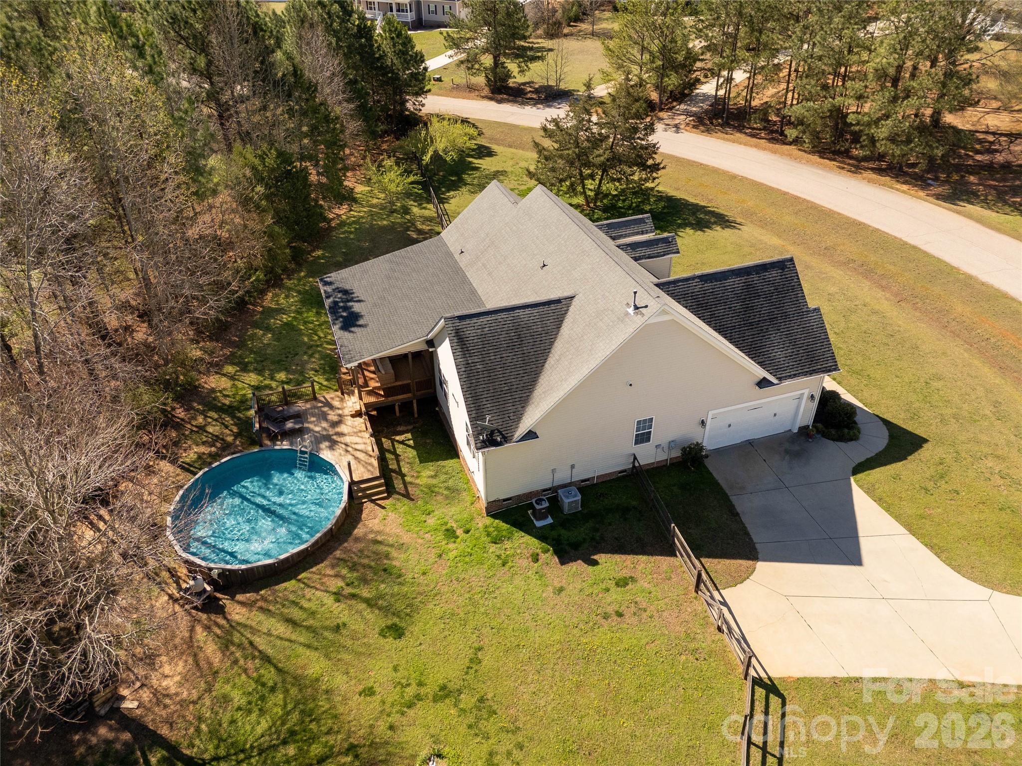 2341 Valley Meadows Drive York, SC 29745 - Photo 45 of 46 an aerial view of a backyard