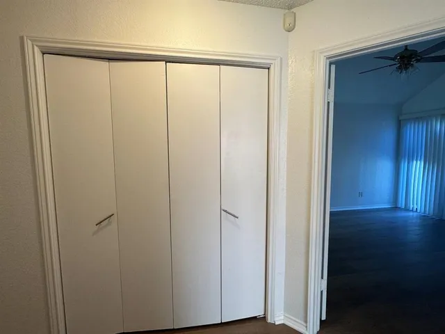 a view of a closet area