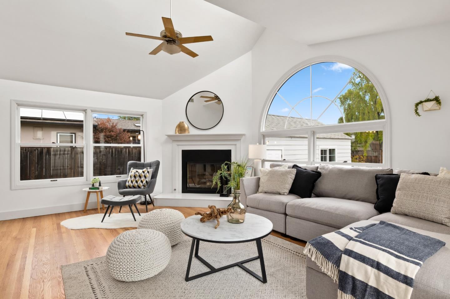 220 Channing Road Burlingame, CA 94010 - Photo 39 of 60 a living room with furniture a fireplace and window