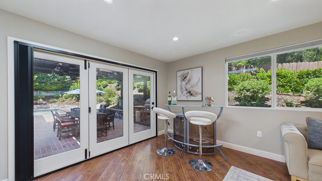 340 Toyon Road Sierra Madre, CA 91024 - Photo 40 of 60 Spacious family room featuring an open-concept flow to the patio and pool area.