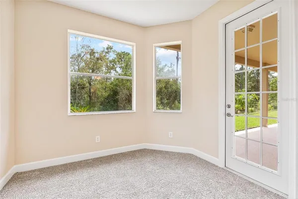 an empty room with a window