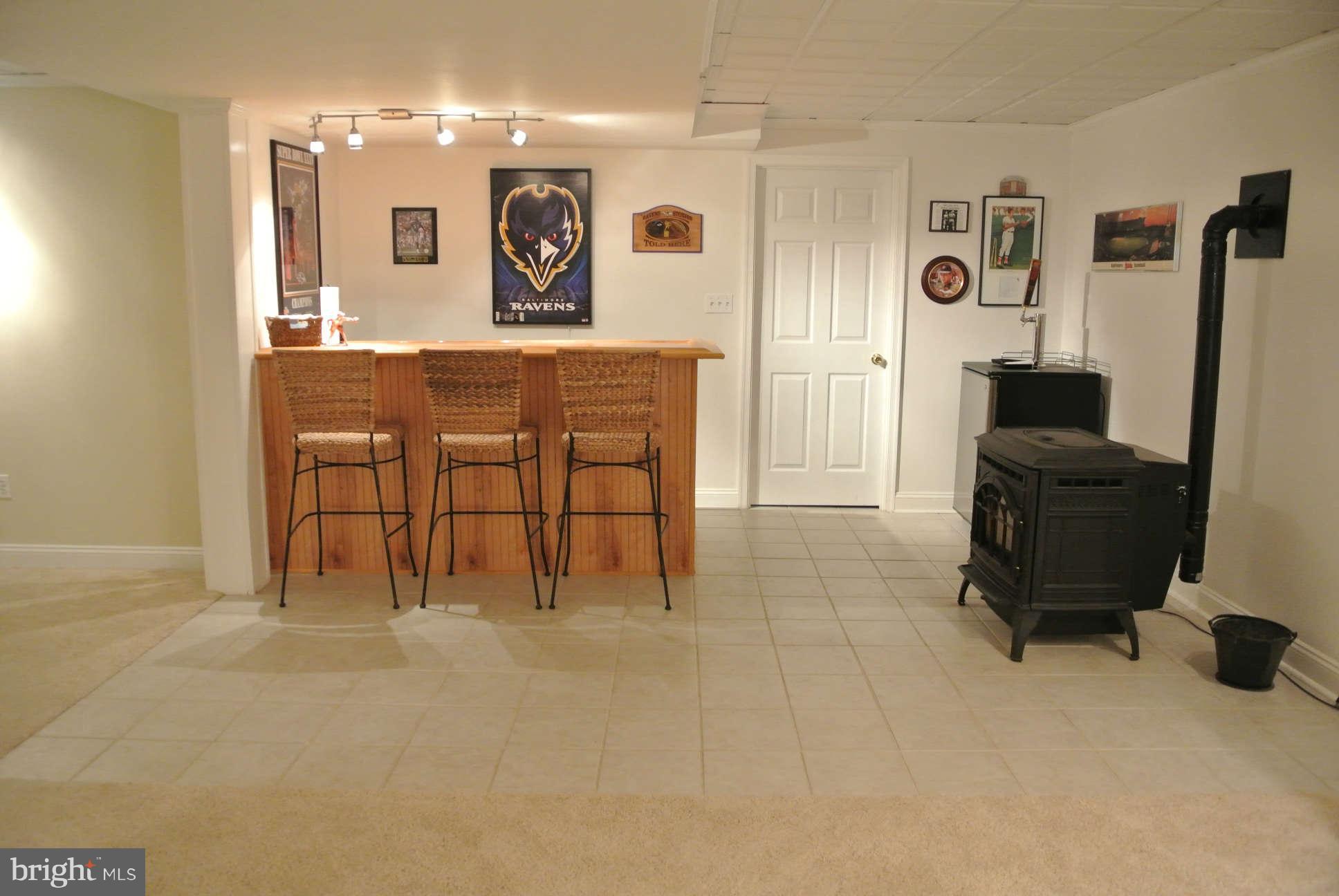 2241 Engle Road Fallston, MD 21047 - Photo 23 of 30 Custom Built Bar and Pellet Stove