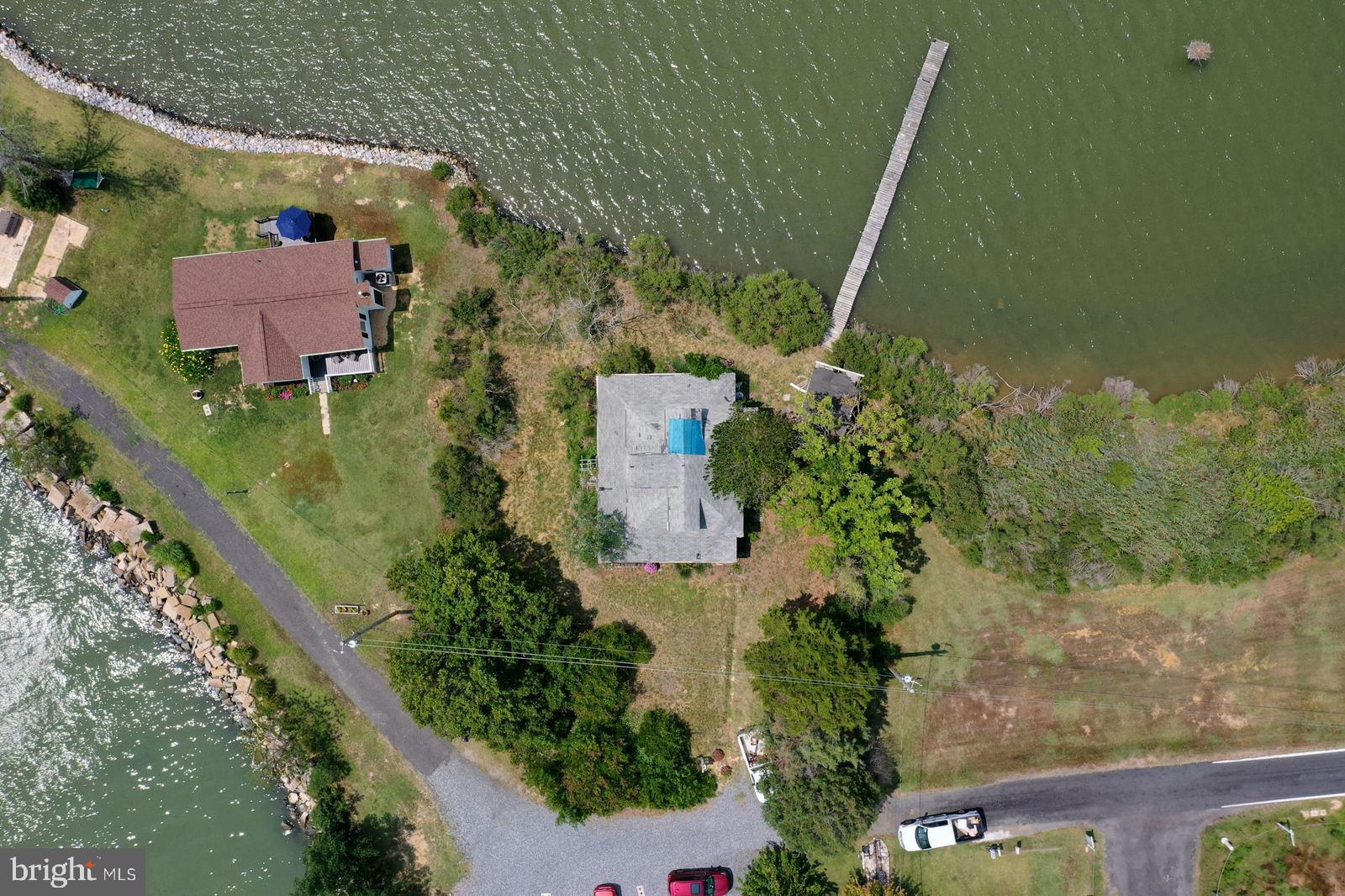 16102 Piney Point Road Piney Point, MD 20674 - Photo 4 of 19 Top View House with Pier
