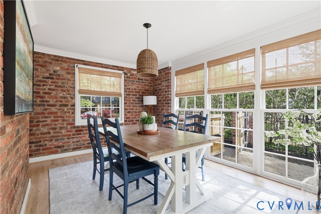 103 Berkshire Road Richmond, VA 23221 - Photo 9 of 48 Sun Room, Exposed Brick, Open to Kitchen