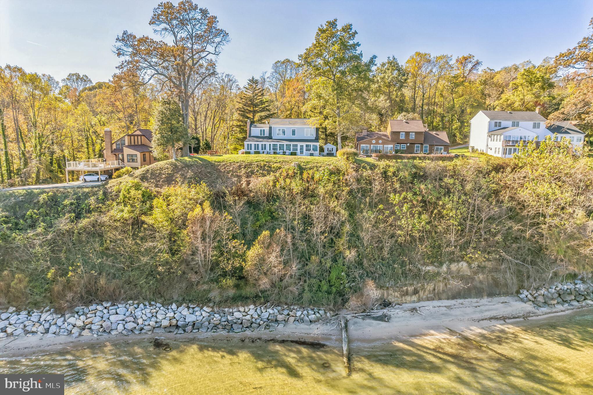 2430 Vern Road Port Republic, MD 20676 - Photo 42 of 58 Aerial view of home & revetment