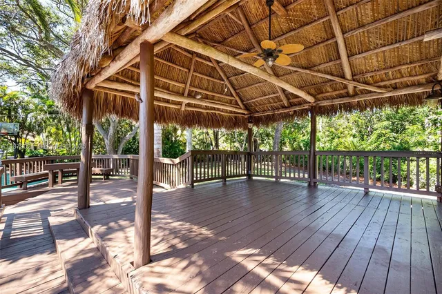 a view of a roof deck