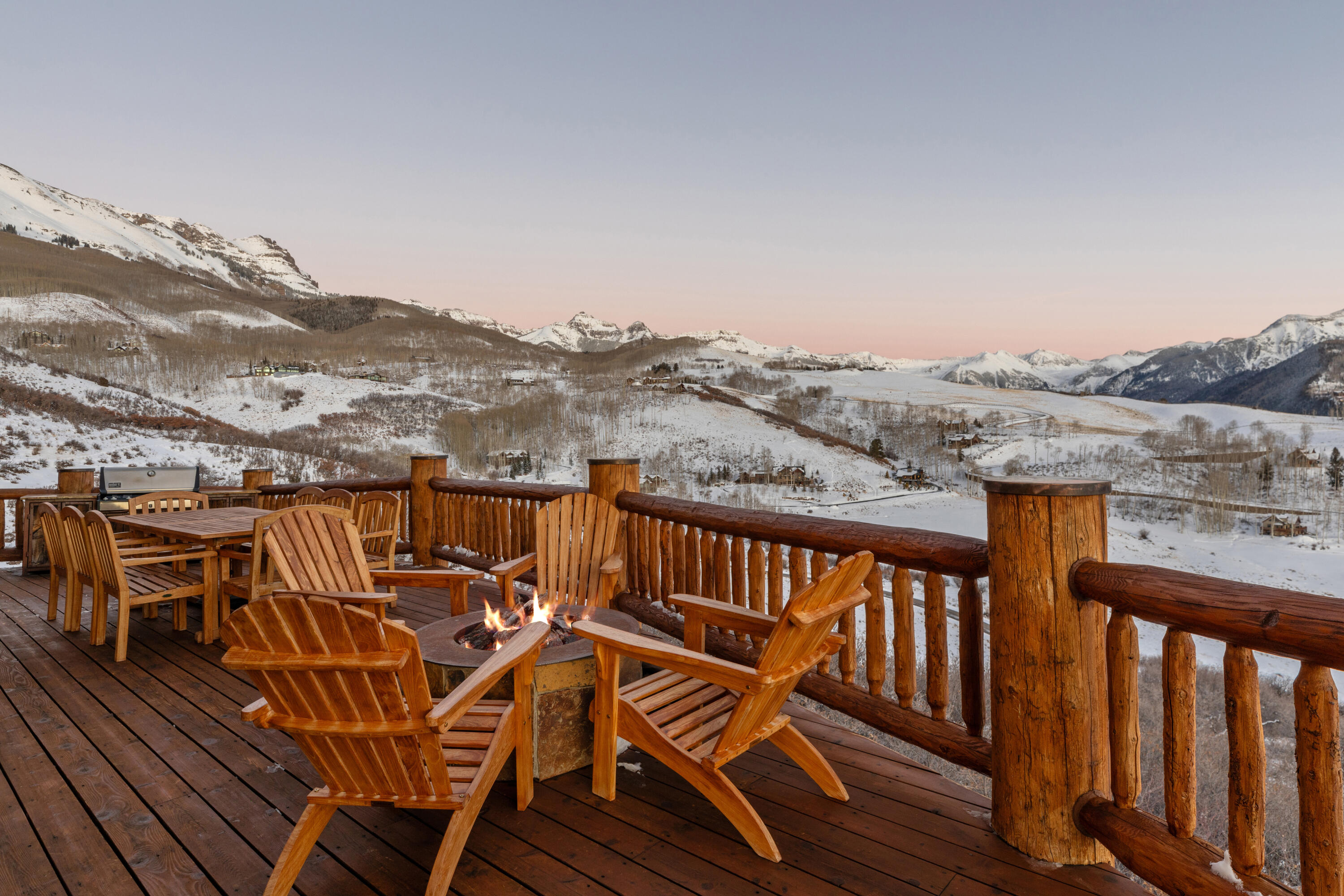 213 Josefa Lane Telluride, CO 81435 - Photo 31 of 35 Firepit Twilight