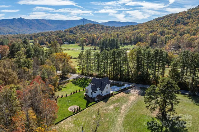 a view of an outdoor space and mountain view