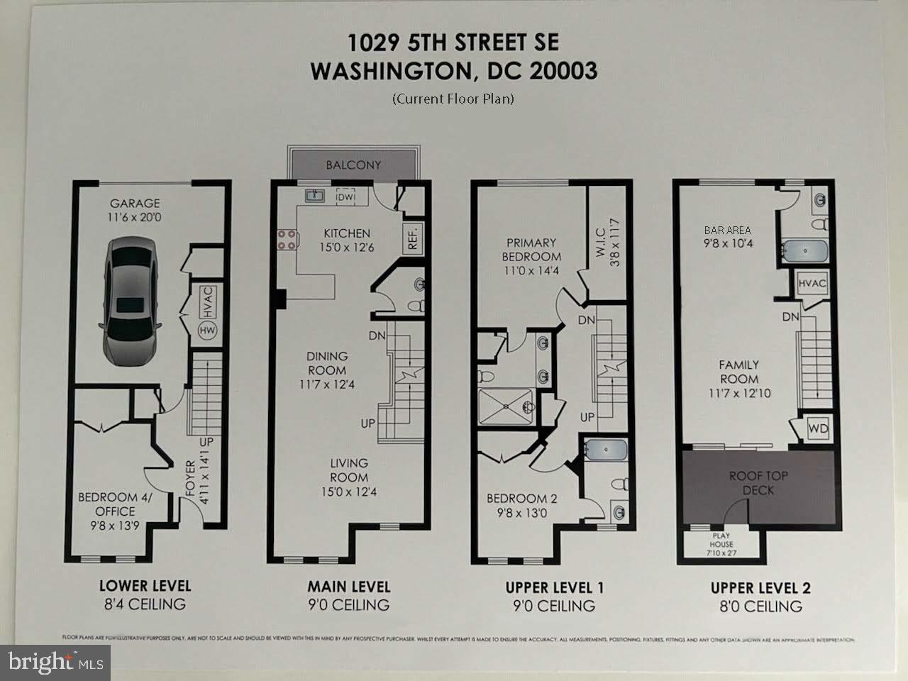 1029 5th Street Southeast Washington, DC 20003 - Photo 58 of 58 Current Floor Plan