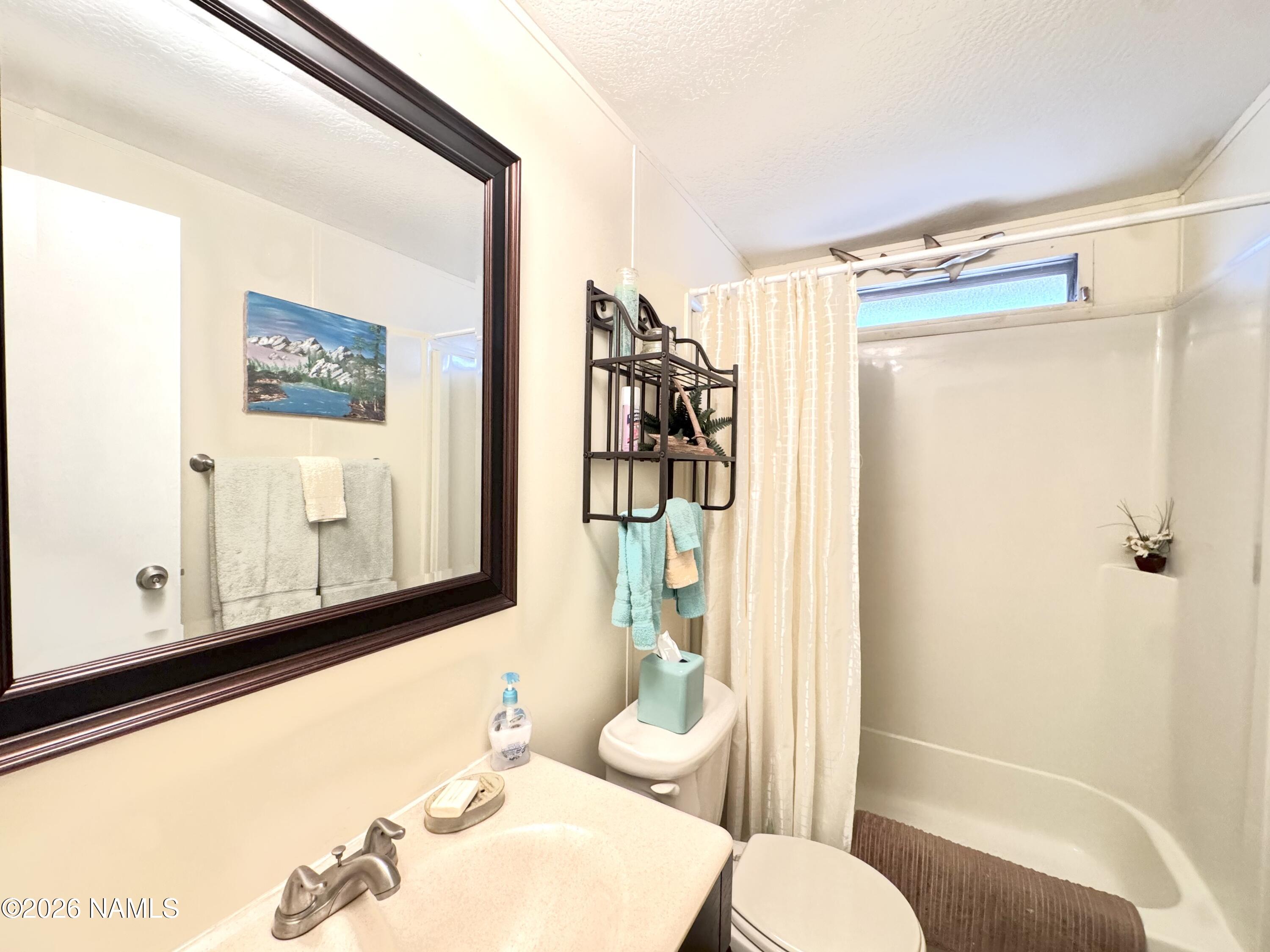 45 Fairlane Road Munds Park, AZ 86017 - Photo 19 of 24 a bathroom with a sink toilet and shower