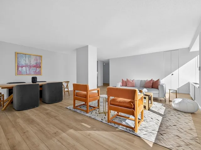 a living room with furniture and a couch