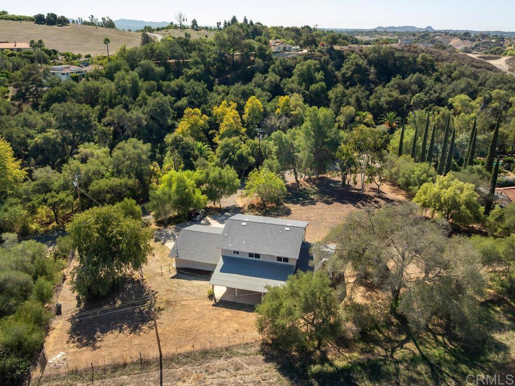 2844 Live Oak Park Road Fallbrook, CA 92028 - Photo 60 of 65 an aerial view of a house with a yard