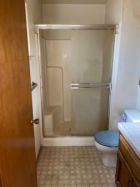 500 South Filbert Road Exeter, CA 93221 - Photo 13 of 19 a bathroom with a granite countertop shower and a toilet