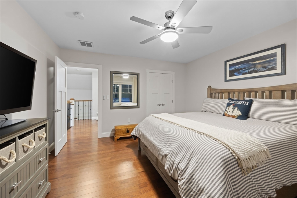23 Starboard Drive, Unit 50 Wareham, MA 02532 - Photo 31 of 42 a spacious bedroom with a bed and a flat screen tv