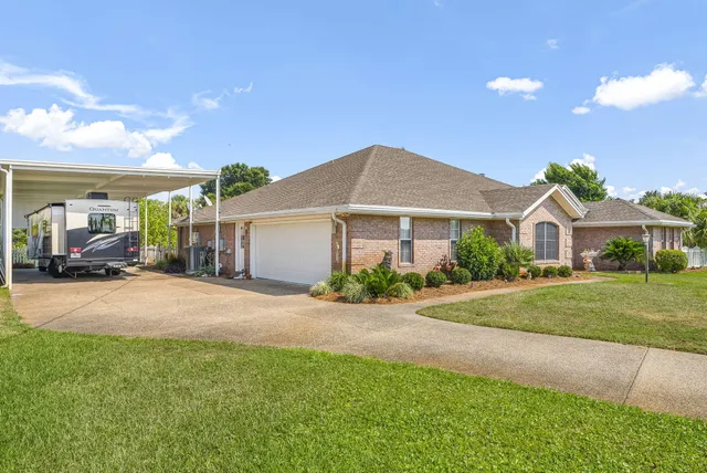 a car parked in a garage