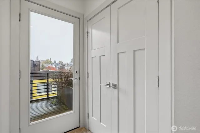 a view of city from a balcony