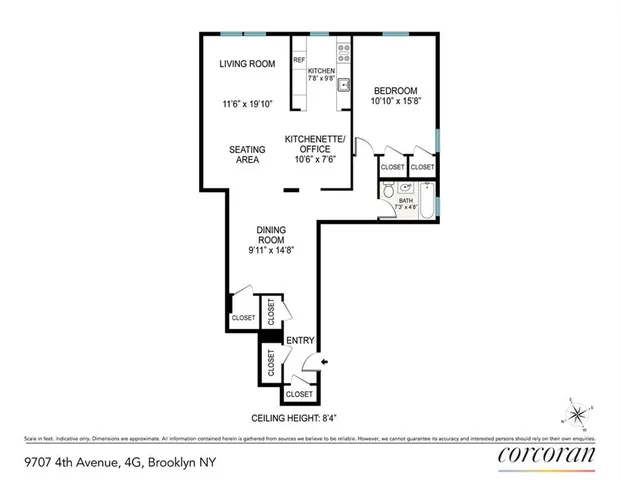 $415,000 | 9707 4th Avenue, Unit 4G | Bay Ridge