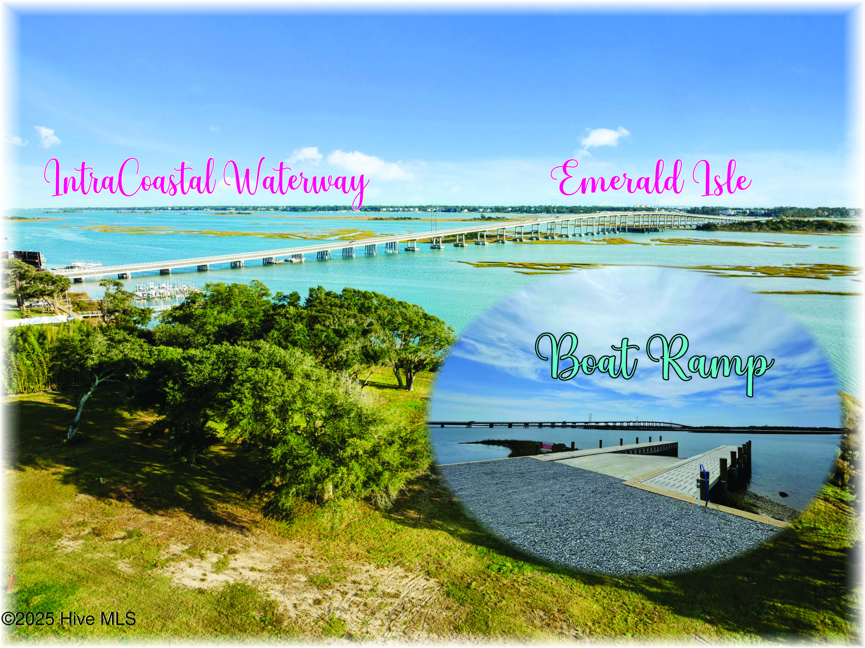 208 Coastline Circle Cedar Point, NC 28584 - Photo 6 of 66 Labeled Boat Ramp and Bridge