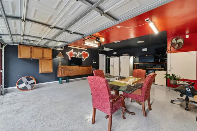 a view of a chairs and tables in patio