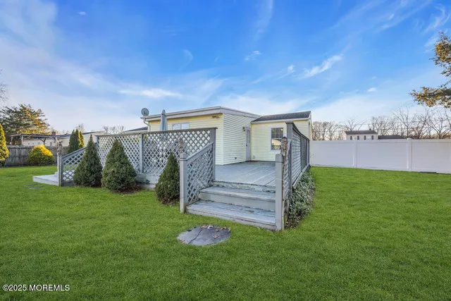 a view of a garden from a patio