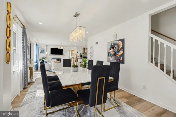 a view of a hallway with washer and dryer