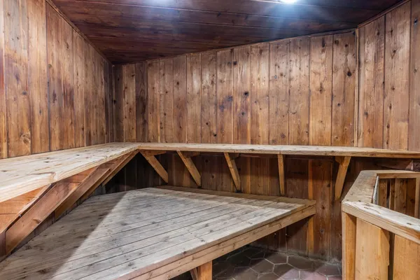 a view of kitchen island with wooden floor