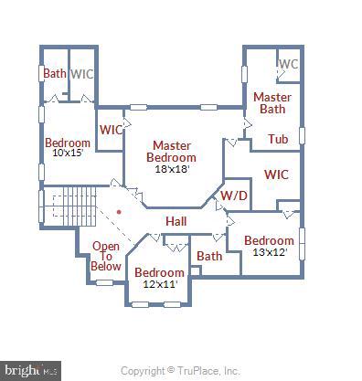 4431 Spring Run Road Warrenton, VA 20187 - Photo 62 of 71 UPPER LEVEL FLOOR PLAN