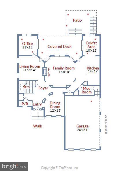 4431 Spring Run Road Warrenton, VA 20187 - Photo 63 of 71 MAIN LEVEL FLOOR PLAN