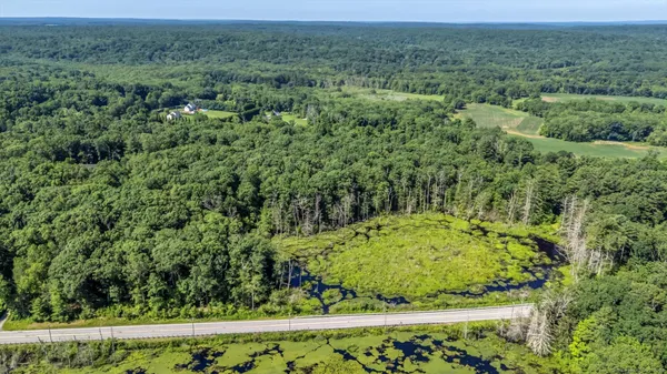 a view of a lush green field
