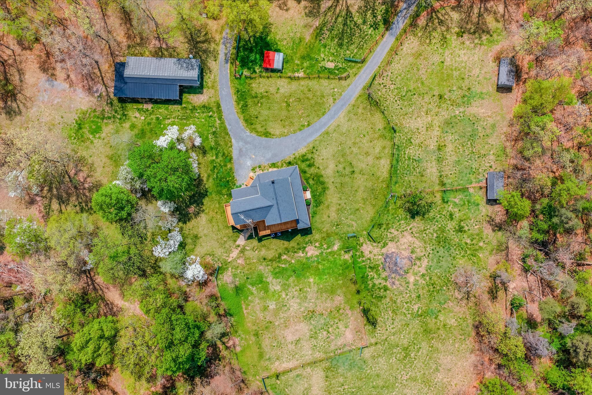 344 Tub Run Hollow Road Hedgesville, WV 25427 - Photo 26 of 85 an aerial view of a house with a garden and trees