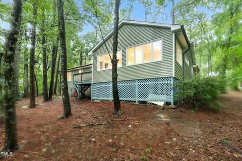 a view of backyard with green space