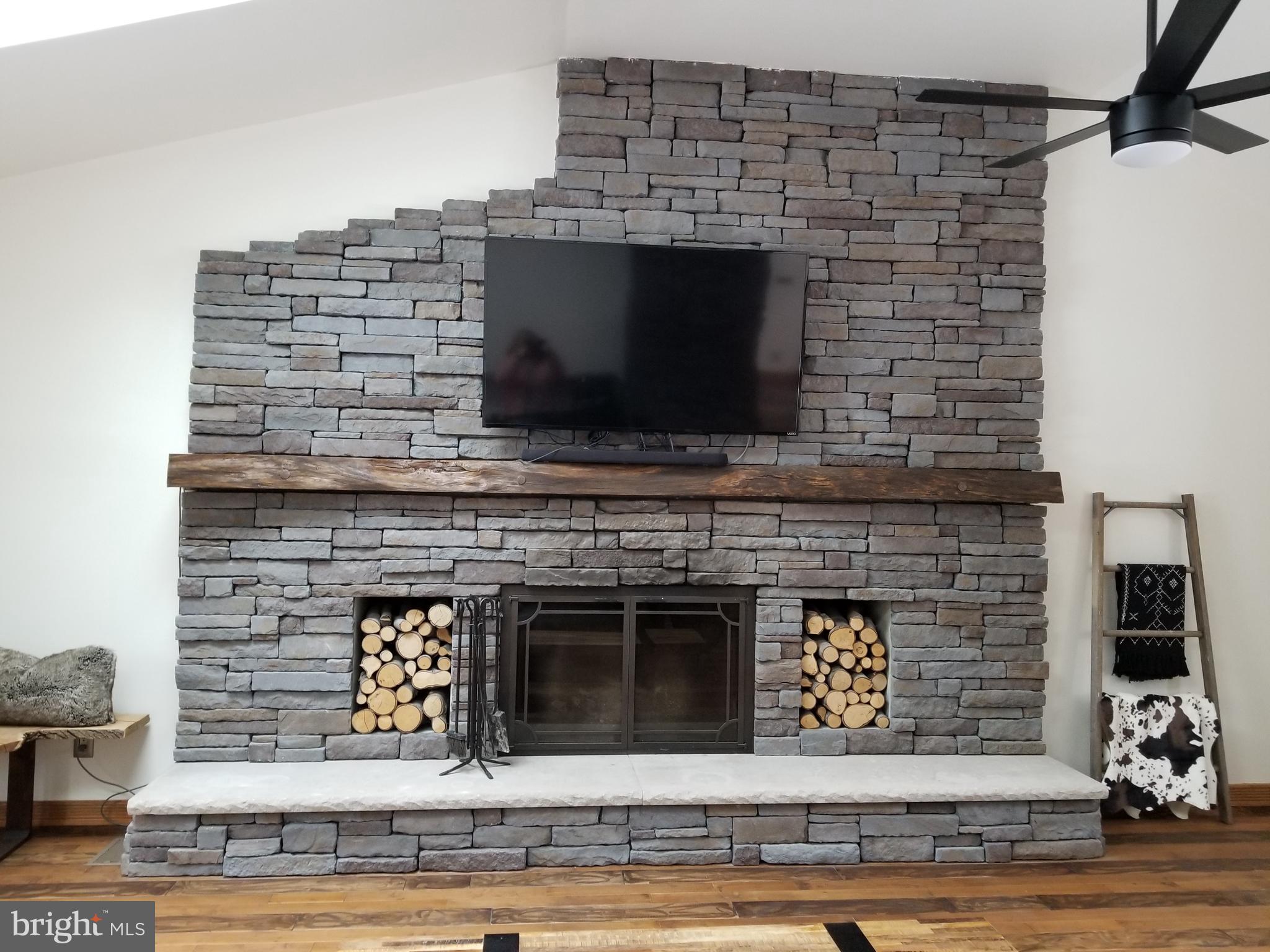 34 Bunker Hill Road Shamong, NJ 08088 - Photo 9 of 34 Stacked stone Fireplace