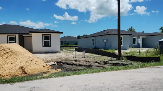a house view with a backyard space