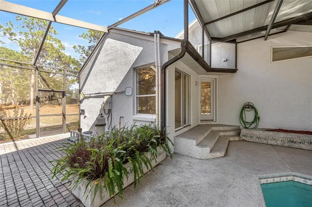a house view with a outdoor space