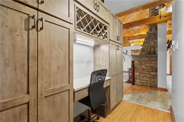 a view of a walk in closet